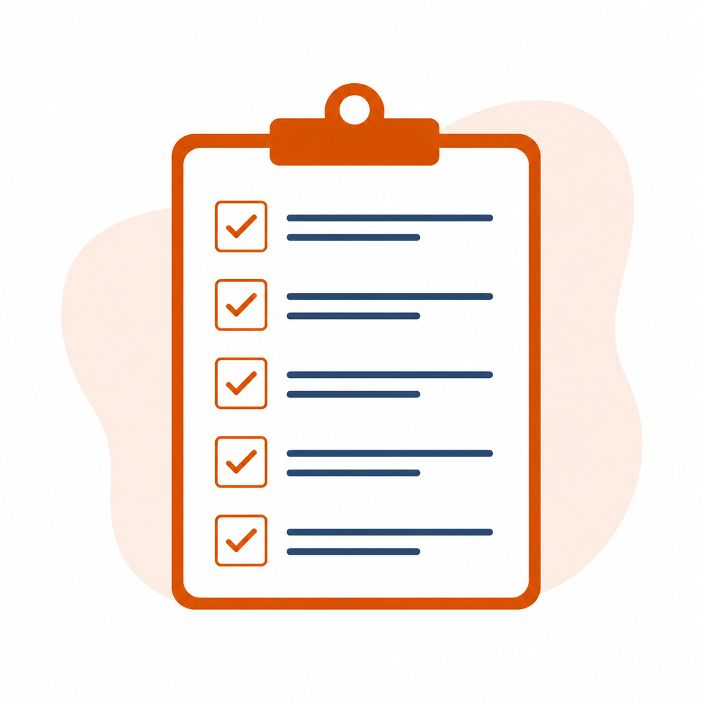 Illustration of an attendance register clipboard